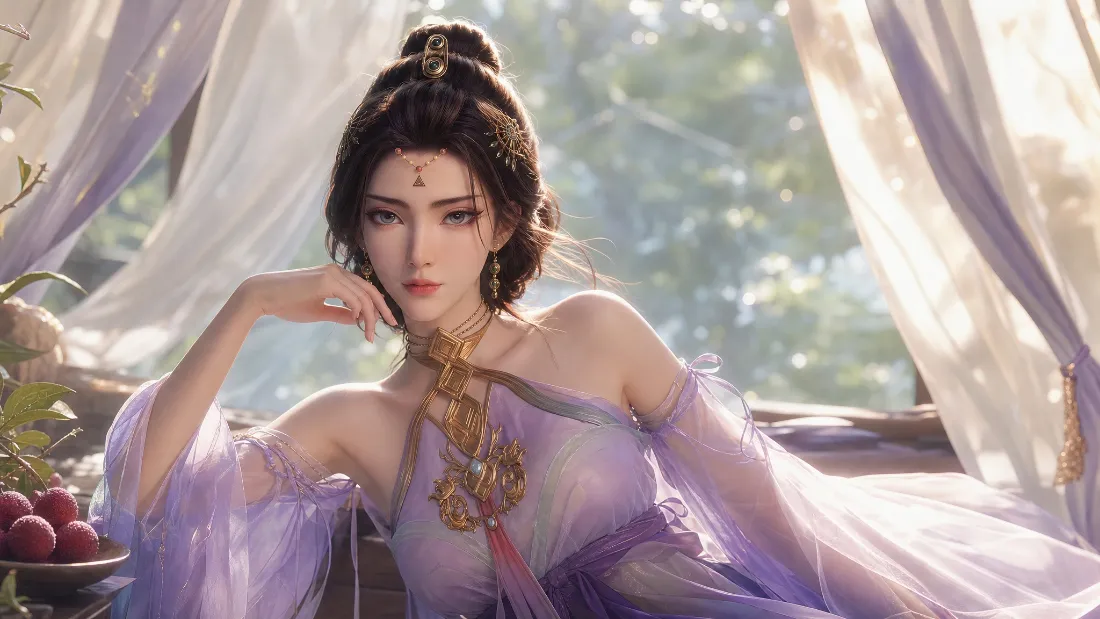 2k范夫人壁纸｜凡人修仙传背景图片 - 古风紫衣美人「哲风壁纸」