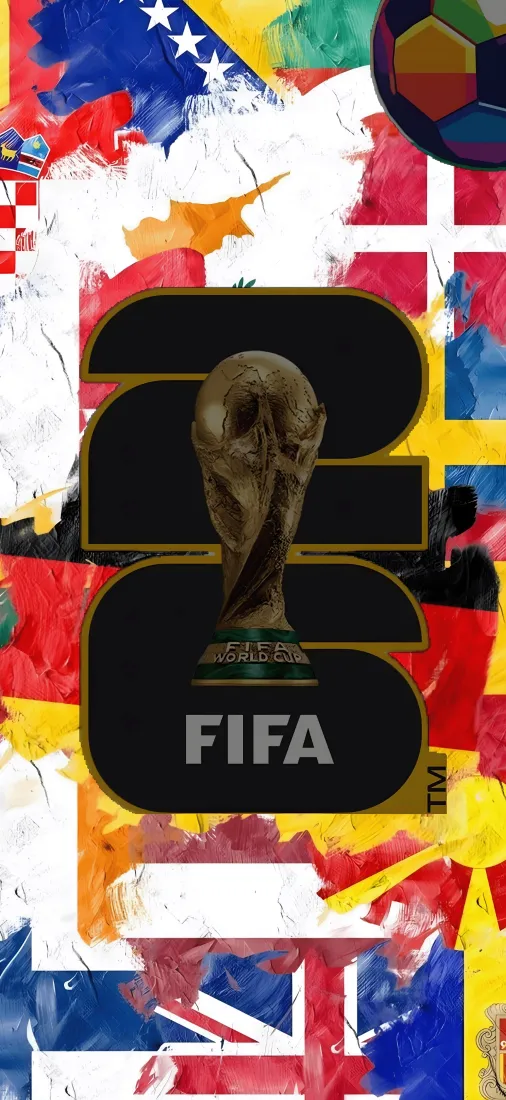 2026世界杯手机壁纸｜大力神杯背景图片 - 多国国旗FIFA足球「哲风壁纸」