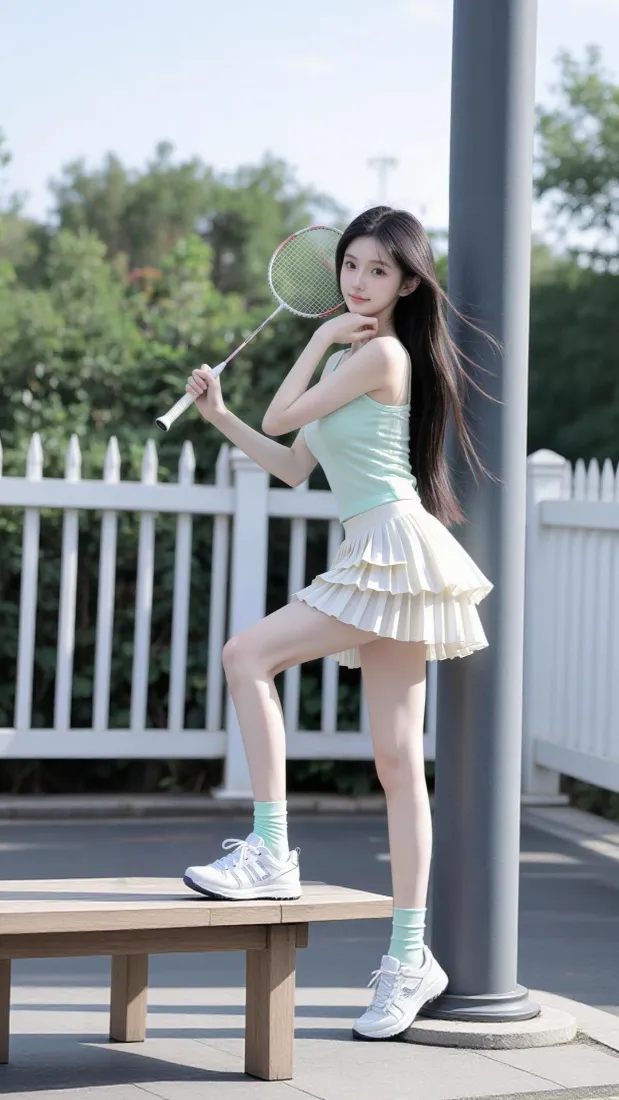 青春少女手机壁纸｜户外清新背景图片 - 甜美运动风穿搭「哲风壁纸」