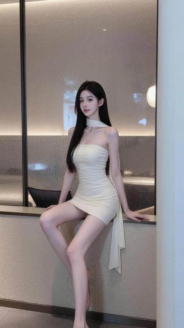 气质美女手机壁纸｜时尚穿搭背景图片 - 室内氛围感写真「哲风壁纸」