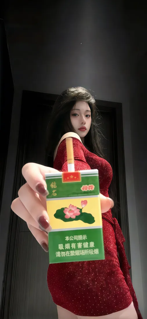 红衣美女手机壁纸｜荷花烟背景图片 - 氛围感人像「哲风壁纸」
