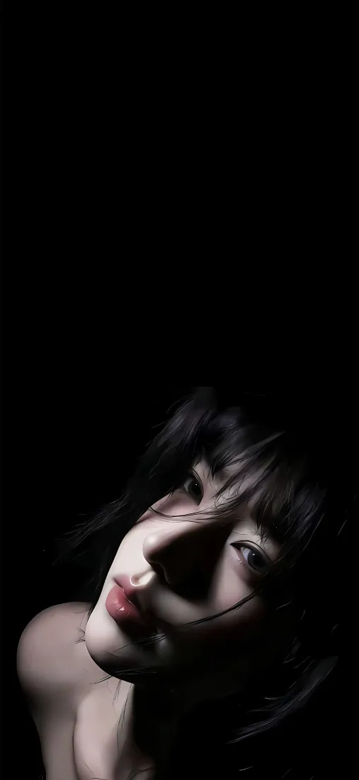 氛围感美女手机壁纸｜暗调背景图片 - 清冷人像「哲风壁纸」