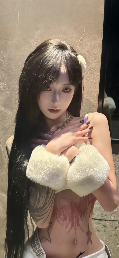 美女纹身手机壁纸｜个性穿搭背景图片 - 时尚氛围感人像「哲风壁纸」