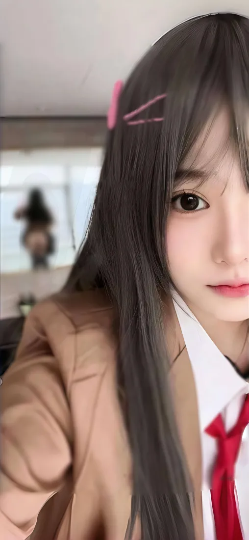 樱岛麻衣cos手机壁纸｜校园风穿搭背景图片 - 甜美少女「哲风壁纸」