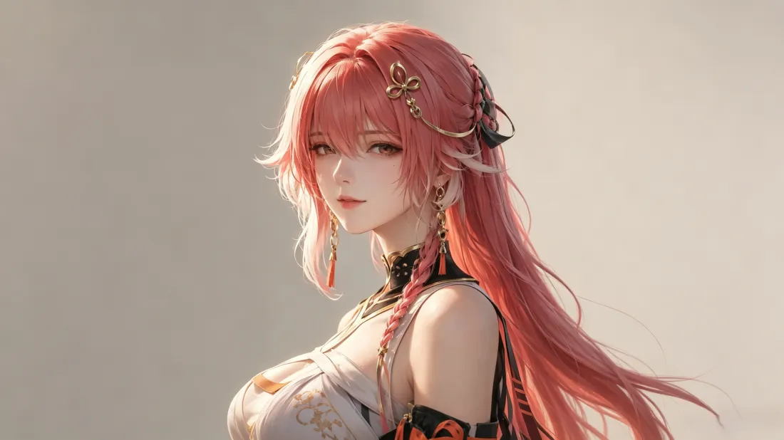 3k长离壁纸｜鸣潮游戏角色背景图片 - 粉色长发少女「哲风壁纸」