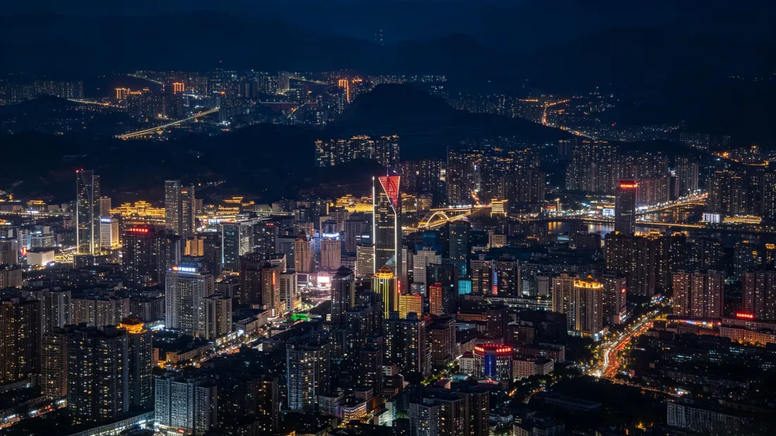 3k城市夜景壁纸｜高空俯瞰背景图片 - 璀璨都市风光「哲风壁纸」