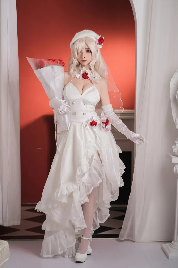 少女前线G36C手机壁纸｜婚纱cos背景图片 - rioko凉凉子「哲风壁纸」