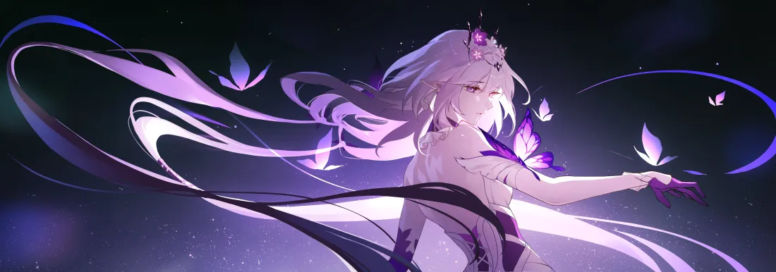7k遐蝶壁纸｜崩坏星穹铁道背景图片 - 紫发蝴蝶少女「哲风壁纸」