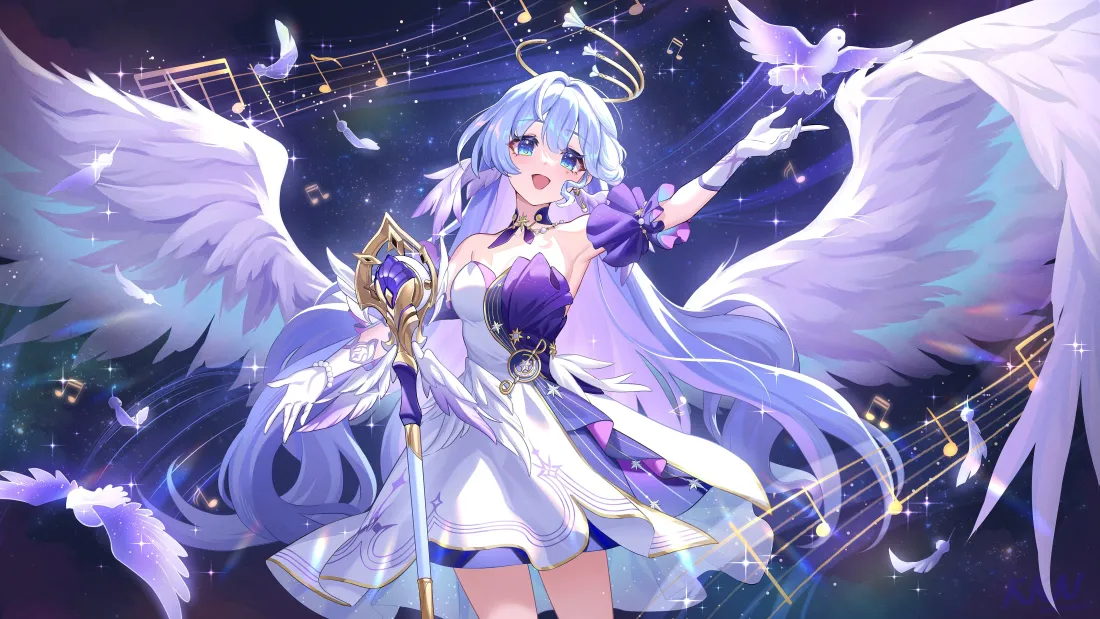 5k知更鸟壁纸｜崩坏星穹铁道背景图片 - 蓝发天使美少女「哲风壁纸」
