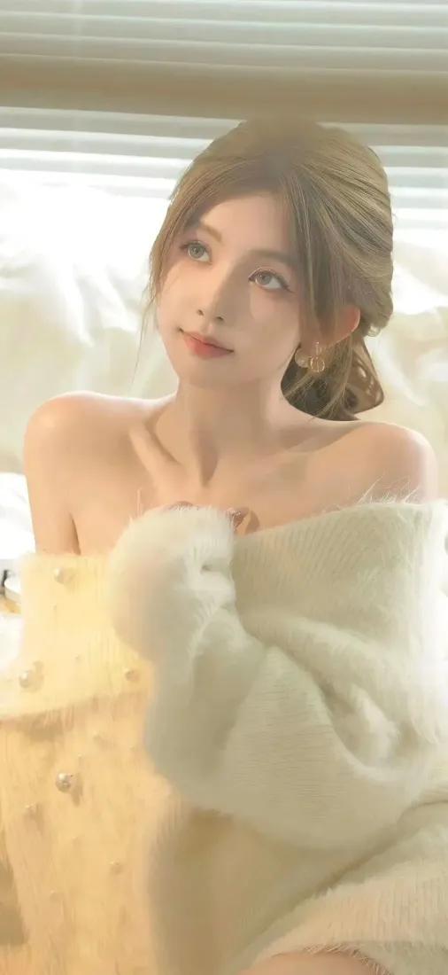 温柔美女手机壁纸｜暖调居家背景图片 - IOS适用「哲风壁纸」