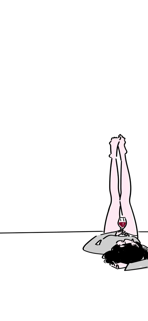 简约慵懒插画手机壁纸｜居家女生背景图片 - 休闲放松「哲风壁纸」