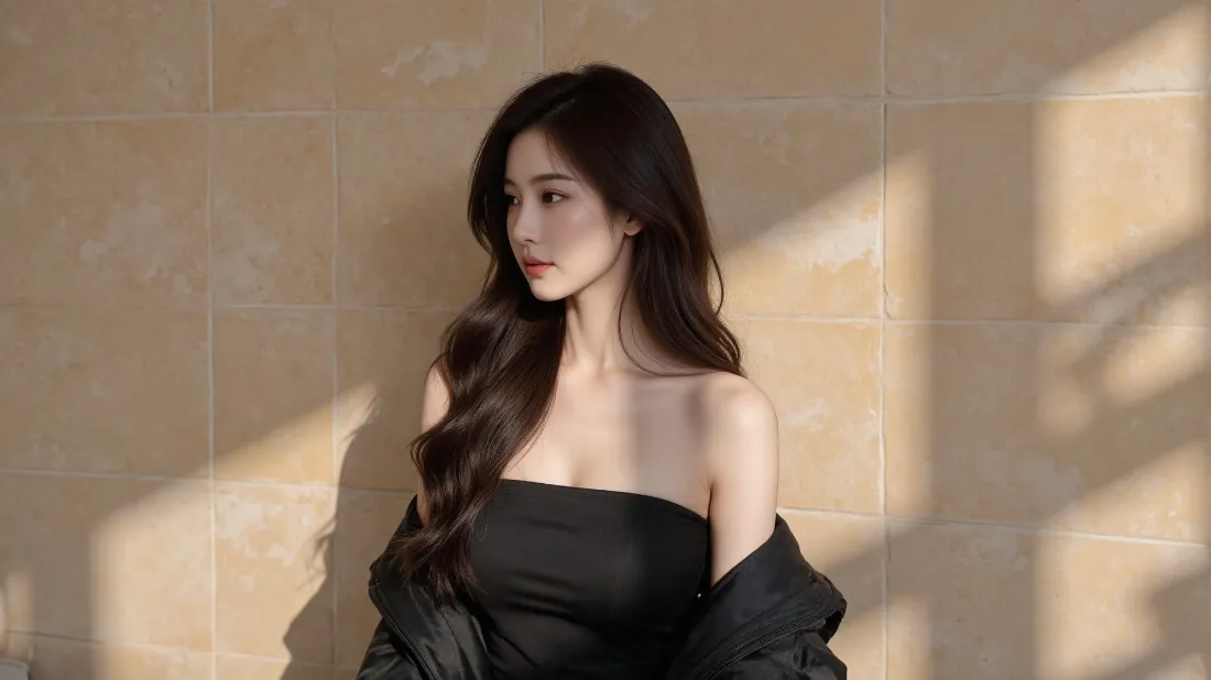 2k长发美女壁纸｜室内光影背景图片 - 氛围感时尚写真「哲风壁纸」