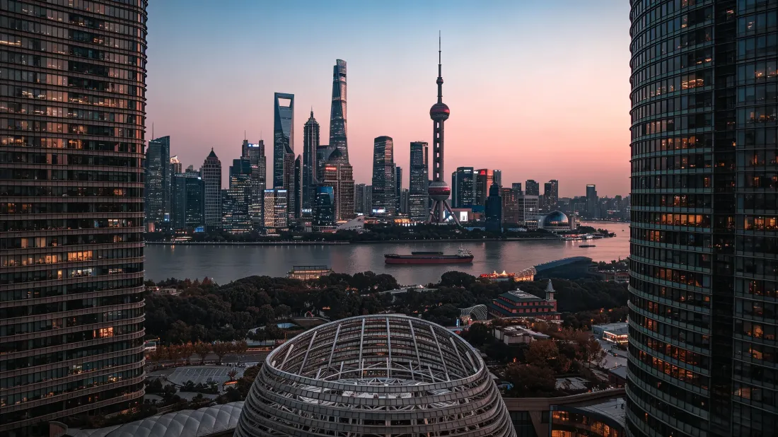 3k上海陆家嘴壁纸｜黄昏江景背景图片 - 城市天际线「哲风壁纸」