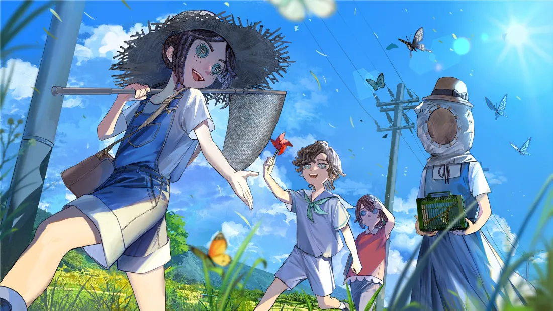 3k第五人格壁纸｜夏日户外捕蝶背景图片 - 清新同人插画「哲风壁纸」