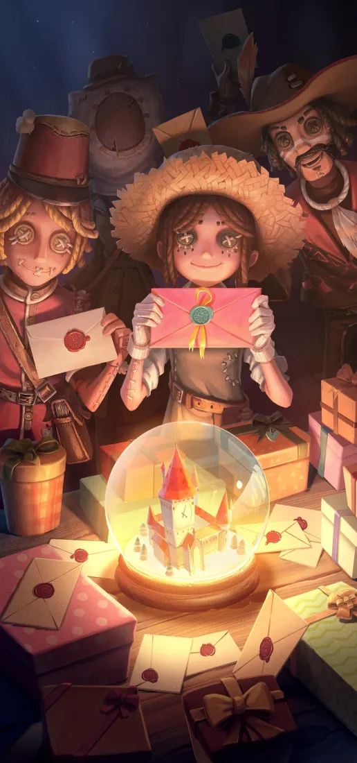 第五人格手机壁纸｜游戏角色群像背景图片 - 暖光水晶球场景「哲风壁纸」