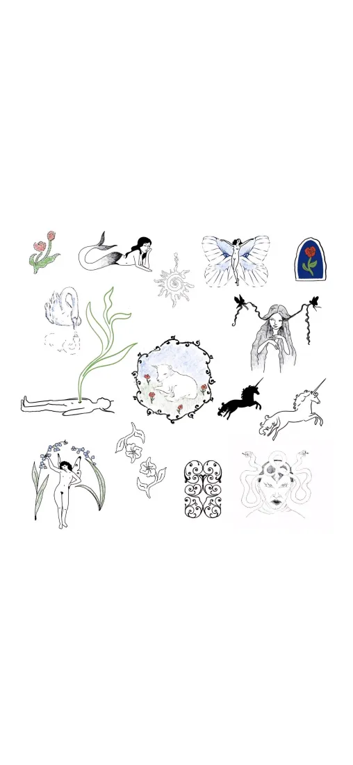 简约卡通线稿手机壁纸｜可爱小图案背景图片 - 手绘简笔画「哲风壁纸」
