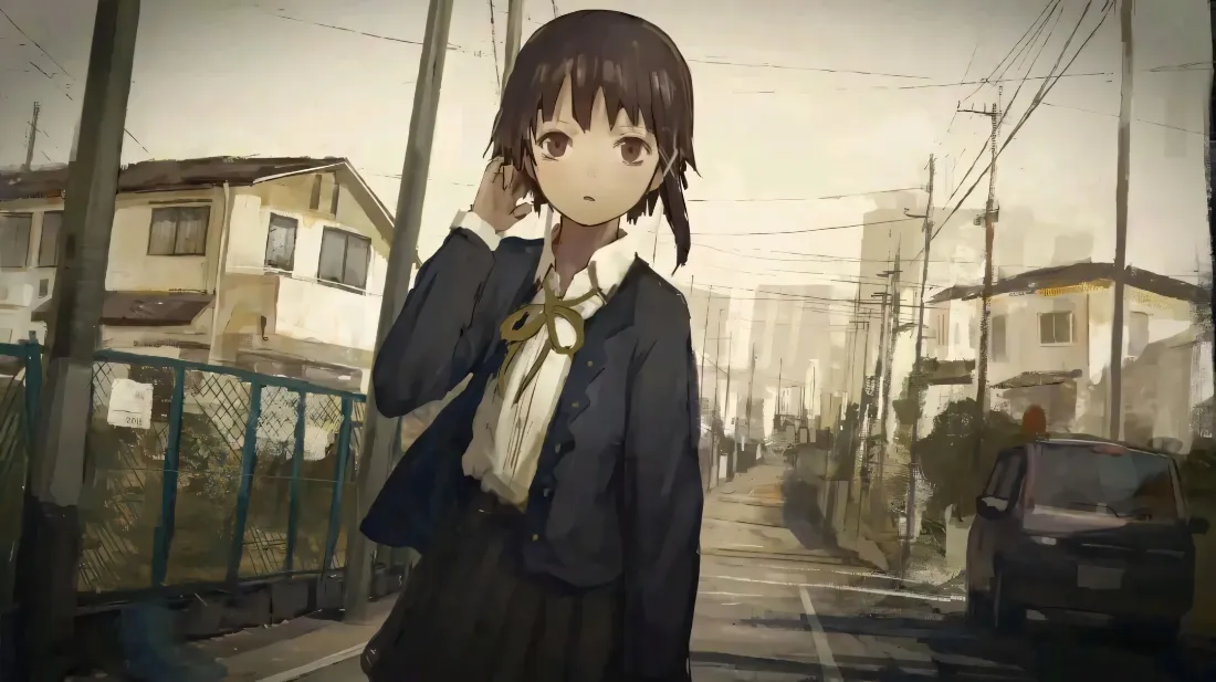 2k岩仓玲音壁纸｜日式小巷背景图片 - 制服少女「哲风壁纸」