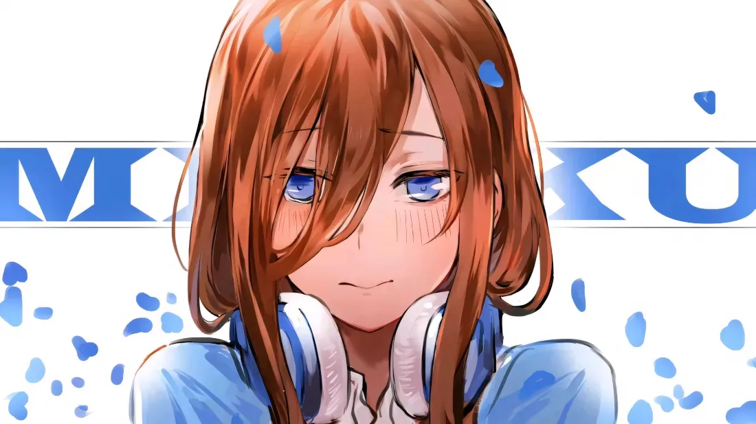 2k中野三玖壁纸｜五等分的新娘背景图片 - 蓝瞳棕发动漫少女「哲风壁纸」