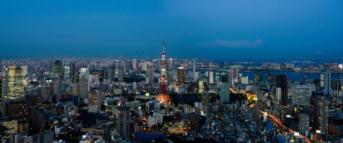 7k东京塔壁纸｜城市夜景背景图片 - 都市天际线风光「哲风壁纸」