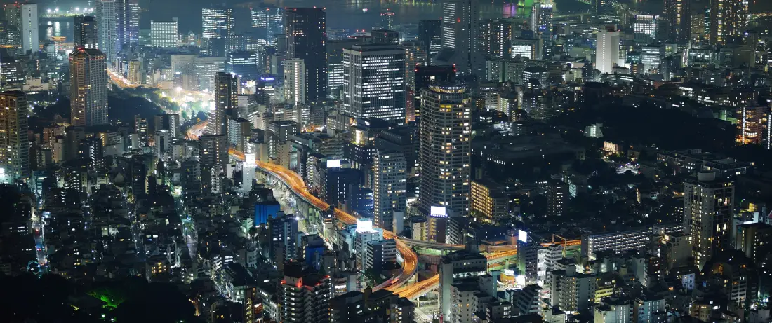 7k城市夜景壁纸｜繁华都市背景图片 - 高空俯瞰万家灯火「哲风壁纸」
