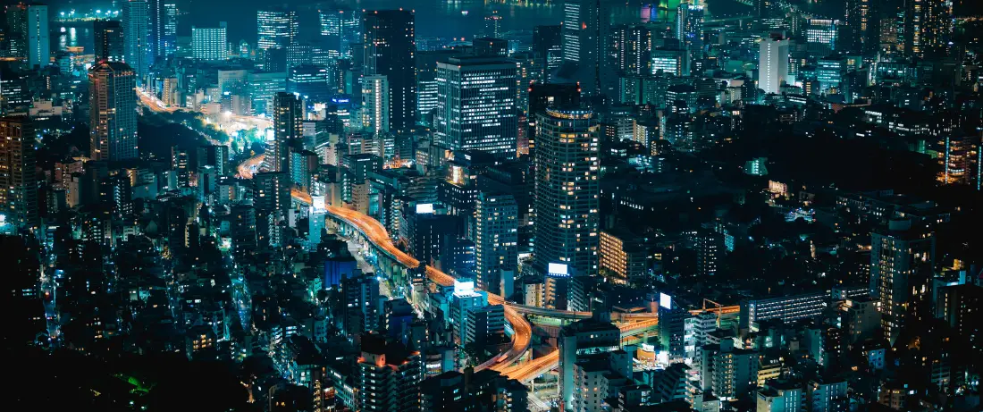 7k城市夜景壁纸｜都市建筑群背景图片 - 璀璨霓虹灯光「哲风壁纸」