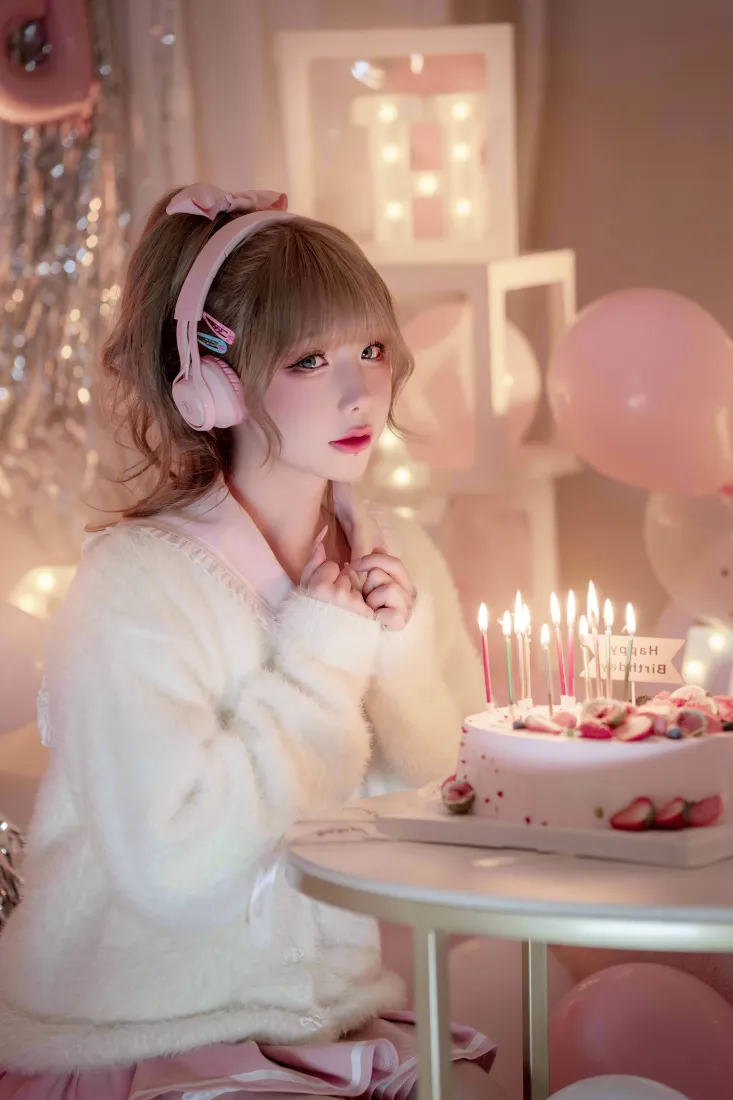 甜妹手机壁纸｜生日场景背景图片 - 温柔可爱少女写真「哲风壁纸」