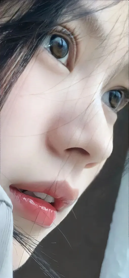 清纯美女手机壁纸｜侧脸特写背景图片 - 甜美人像「哲风壁纸」