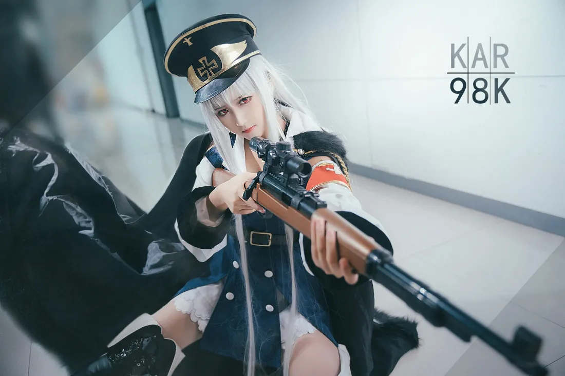 3k少女前线Kar98k壁纸｜三度_69cos背景图片 - 持枪制服少女「哲风壁纸」