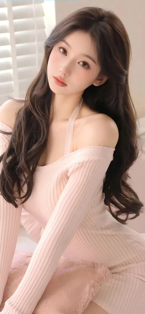 性感美女手机壁纸｜粉色穿搭居家背景图片 - 温柔氛围感「哲风壁纸」