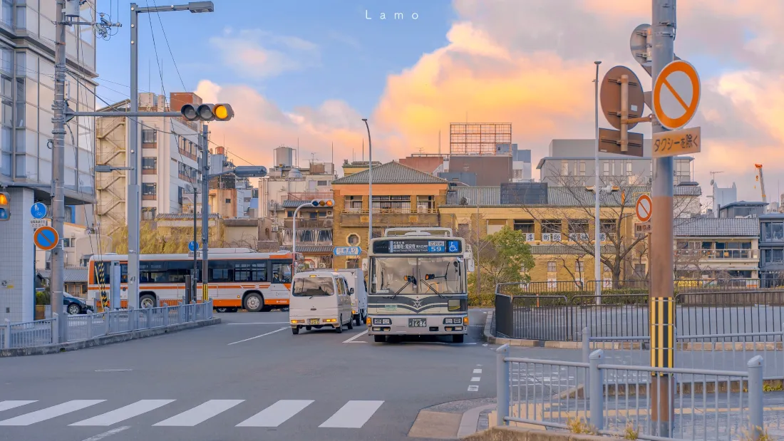 3k日系城市街景壁纸｜治愈黄昏背景图片 - 日常风景「哲风壁纸」