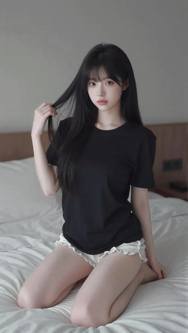 清纯美女手机壁纸｜居家卧室背景图片 - 日常休闲穿搭「哲风壁纸」