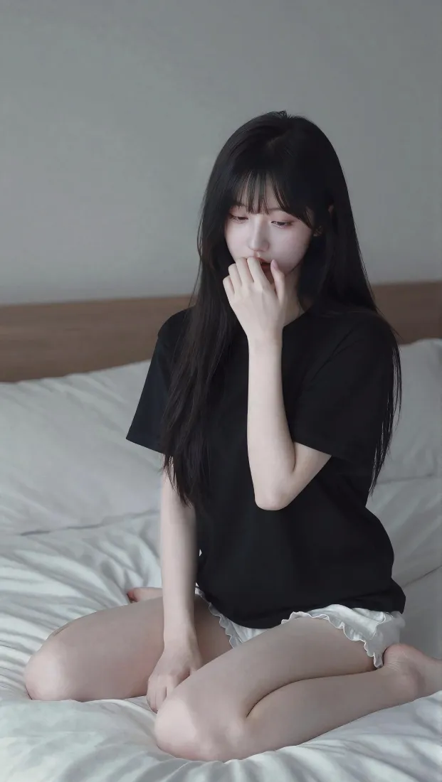 黑长发美女手机壁纸｜居家卧室背景图片 - 好看手机「哲风壁纸」