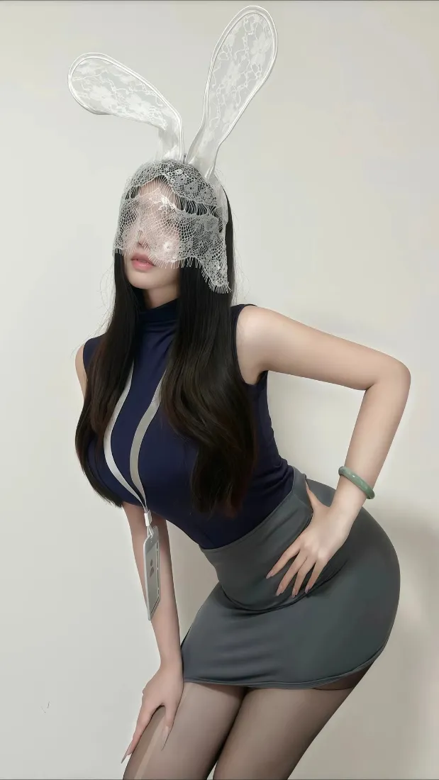 兔女郎手机壁纸｜黑丝美女背景图片 - 时尚性感写真「哲风壁纸」