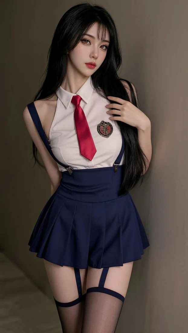 学院风长腿美女手机壁纸｜制服穿搭背景图片 - 高清手机适用「哲风壁纸」
