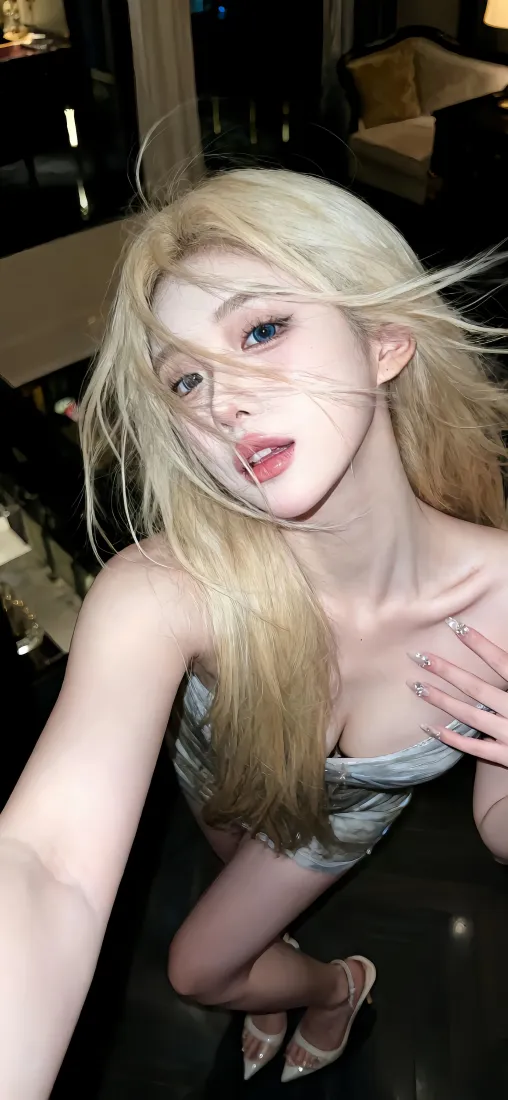 金发美女手机壁纸｜时尚穿搭背景图片 - 氛围感写真「哲风壁纸」