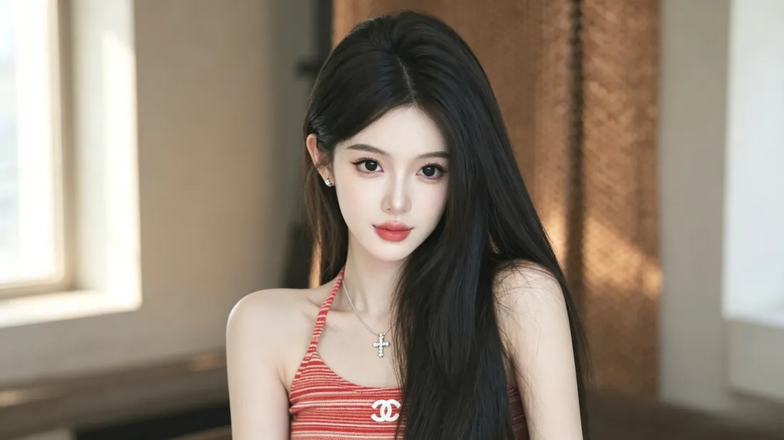3k长发美女壁纸｜室内居家背景图片 - 气质时尚写真「哲风壁纸」