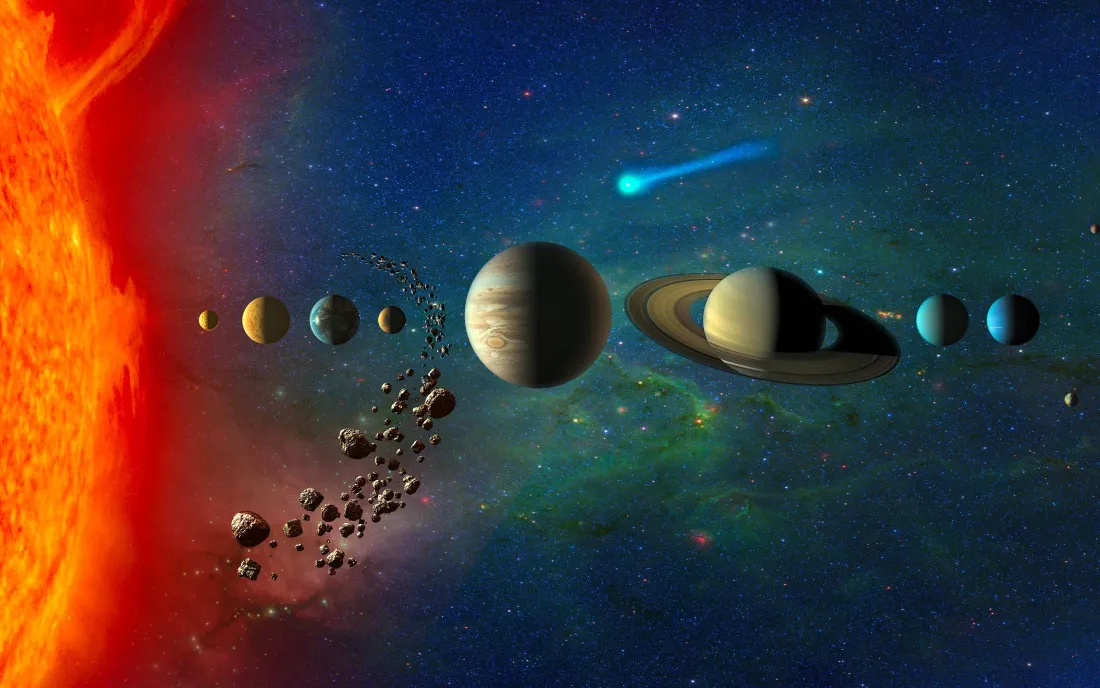 4k太阳系壁纸｜浩瀚太空背景图片 - 行星彗星陨石星空「哲风壁纸」