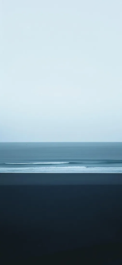 海景插画手机壁纸｜海边天空背景图片 - 极简清新「哲风壁纸」
