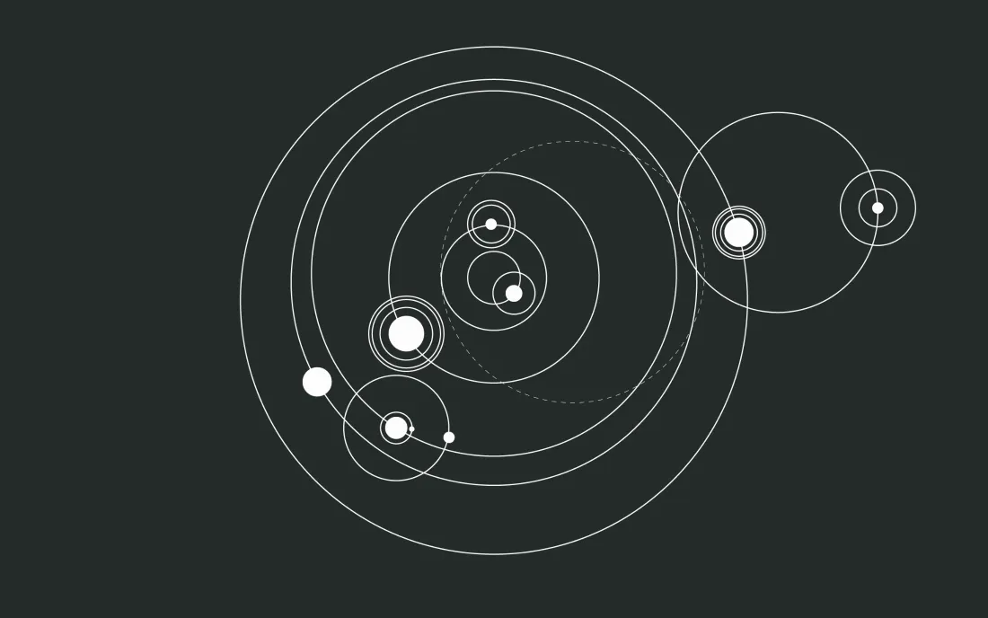 3k简约星系壁纸｜深空轨道线条背景图片 - 极简星际风「哲风壁纸」