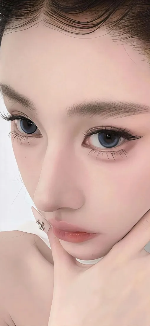 甜系美女手机壁纸｜纯白色背景图片 - 高颜值人像「哲风壁纸」
