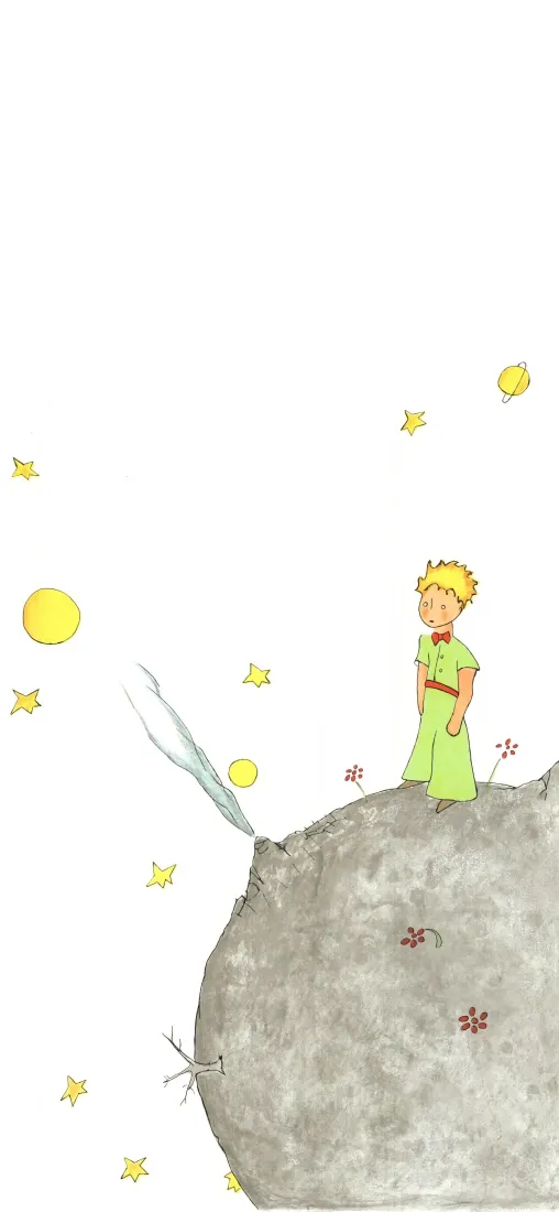小王子手机壁纸｜小行星星星背景图片 - 可爱治愈童话手绘「哲风壁纸」