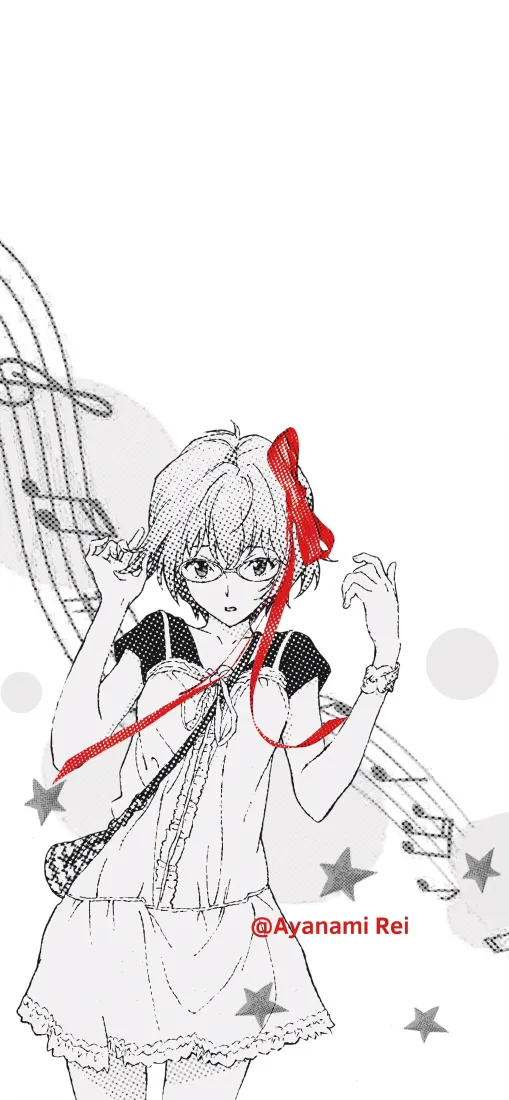 绫波丽手机壁纸｜音乐可爱背景图片 - 二次元手绘少女「哲风壁纸」