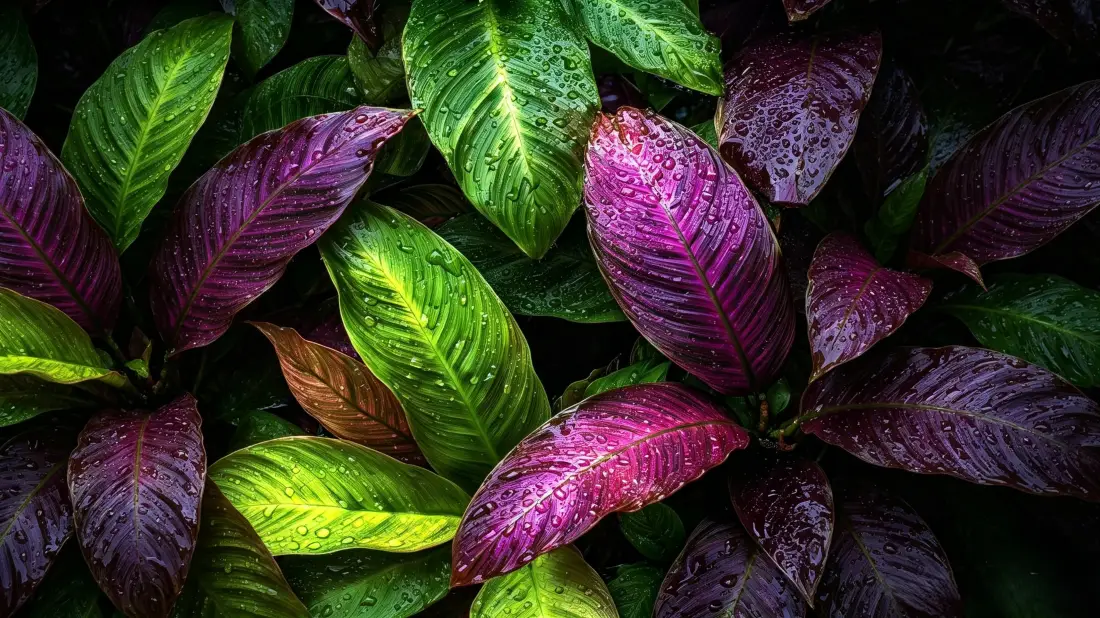 3k彩叶植物壁纸｜绿植叶片背景图片 - 清新护眼养眼「哲风壁纸」