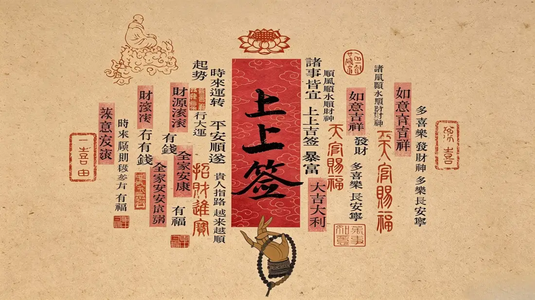 3k上上签壁纸｜国风祈福背景图片 - 吉祥好运「哲风壁纸」