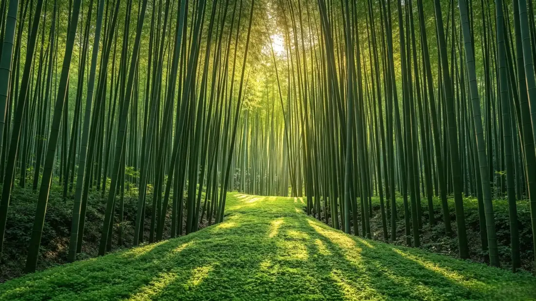 3k竹林壁纸｜林间光影背景图片 - 清新治愈自然风光「哲风壁纸」