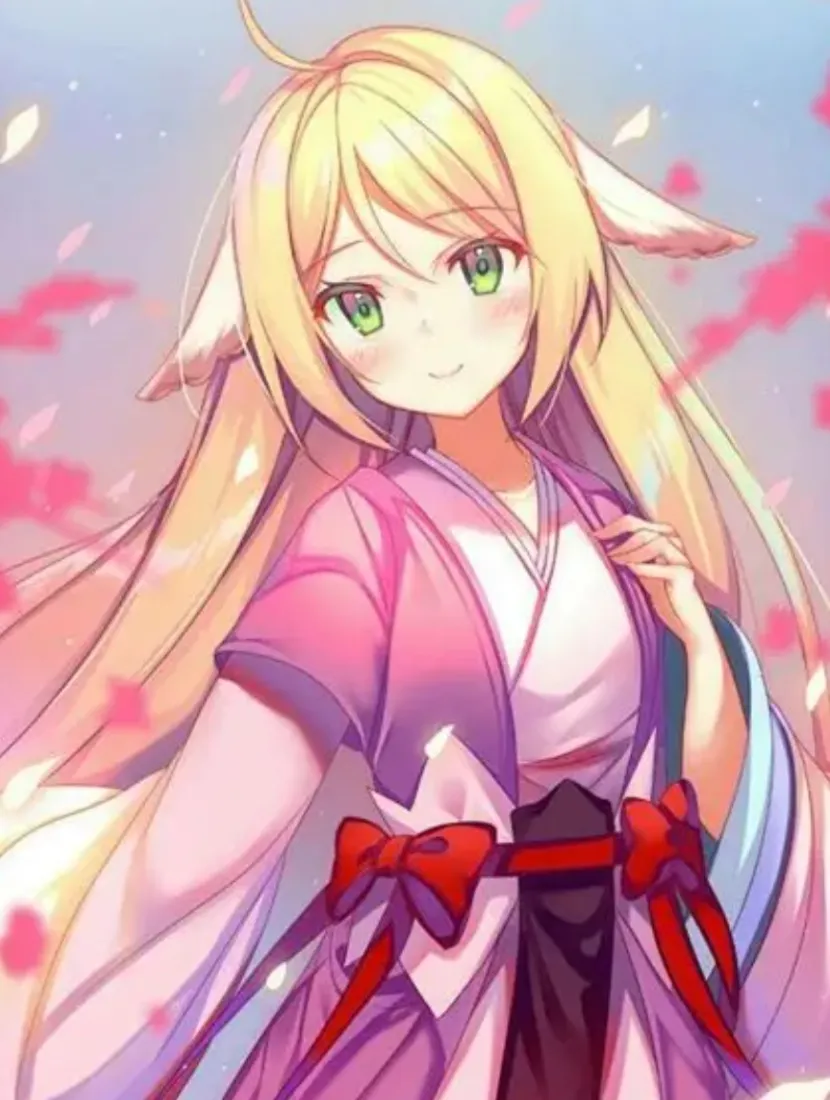 涂山苏苏手机壁纸｜粉色花瓣背景图片 - 狐妖小红娘「哲风壁纸」