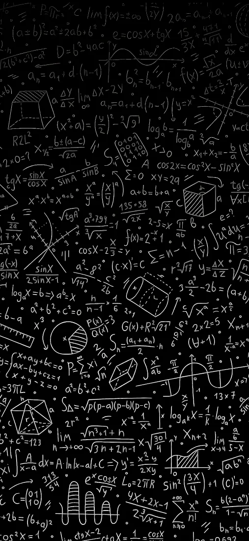 数学公式手机壁纸｜黑板演算背景图片 - 理科学习「哲风壁纸」