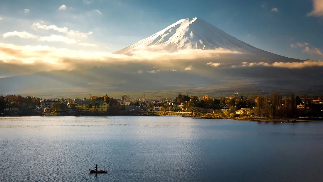3k富士山壁纸｜湖泊雪山背景图片 - 静谧治愈自然风景「哲风壁纸」