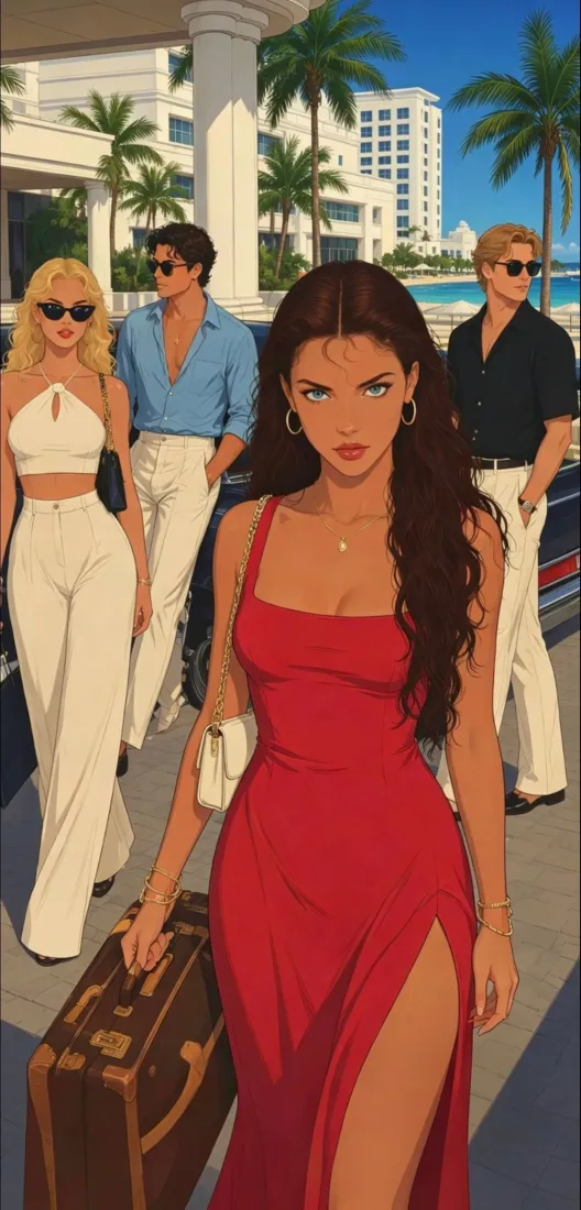 GTA手机壁纸｜复古夏日海滨背景图片 - 时尚穿搭人物「哲风壁纸」