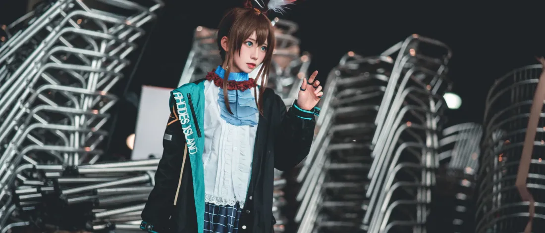 8k明日方舟阿米娅壁纸｜JK制服cosplay背景图片 - 绮太郎Kitaro「哲风壁纸」